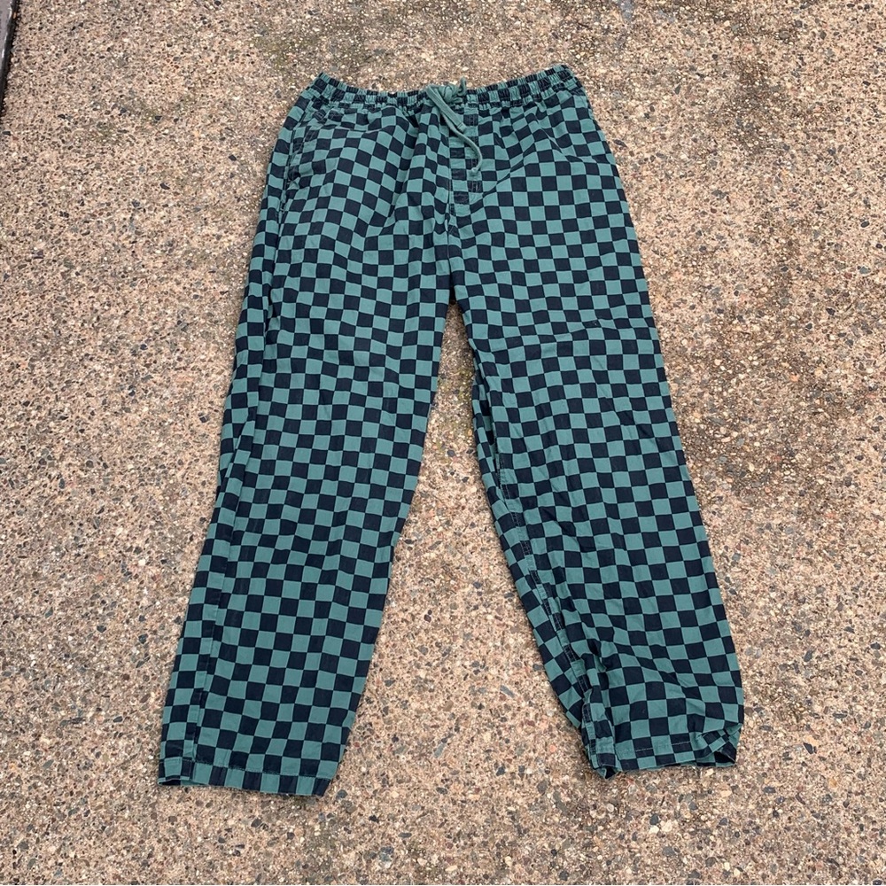 VANS BAGGY CHECKERED SKATE PANTS SIZE LARGE